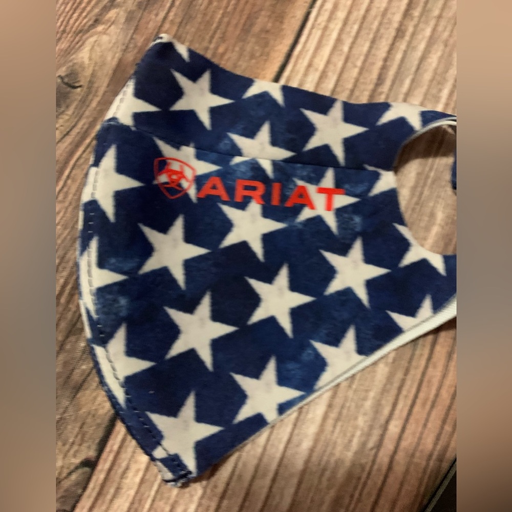 Ariat® AriatTEK™ Unisex Blue With White Stars Face Mask